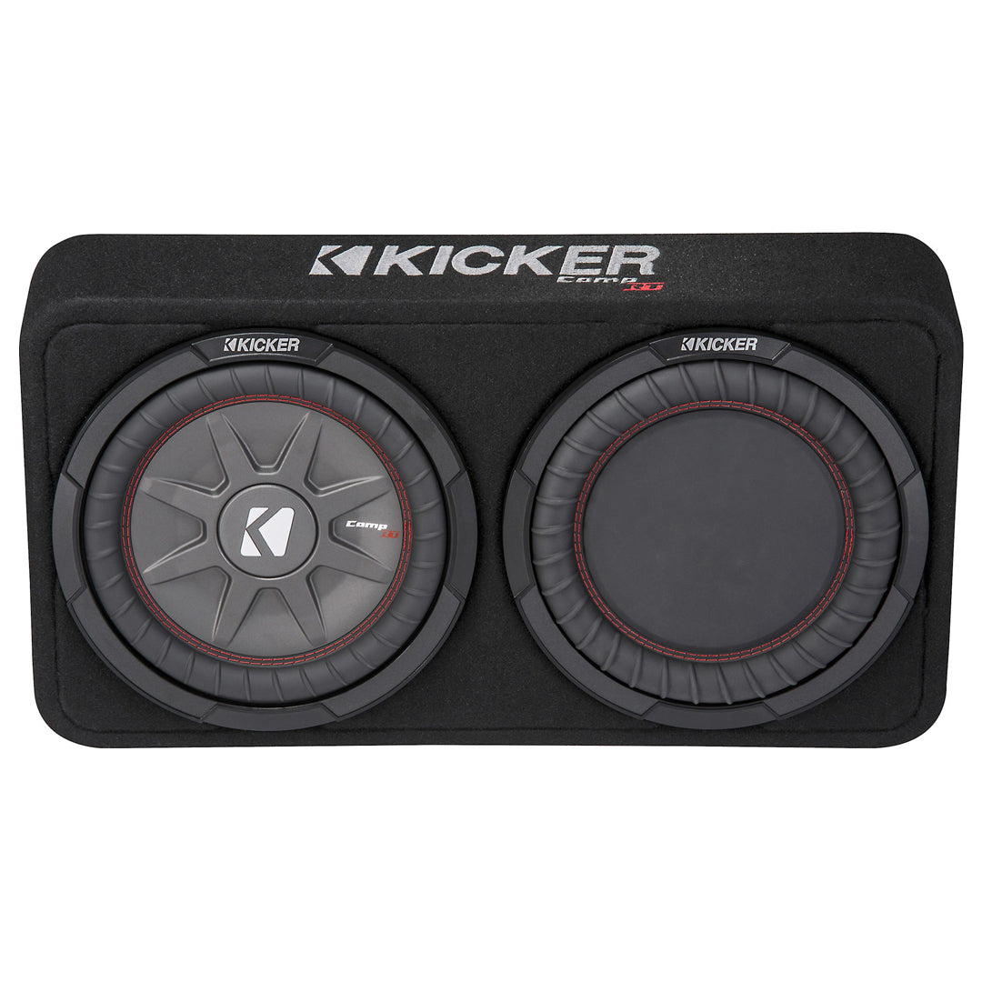 Kicker TCWRT102, CompRT 10" Subwoofer in Thin Profile Enclosure, 2-Ohm, 400W (43TCWRT102)