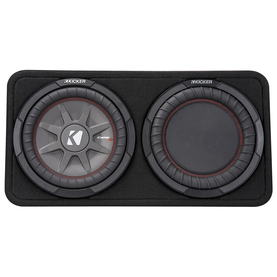 Kicker TCWRT104, CompRT 10" Subwoofer in Thin Profile Enclosure, 4-Ohm, 400W (43TCWRT104)