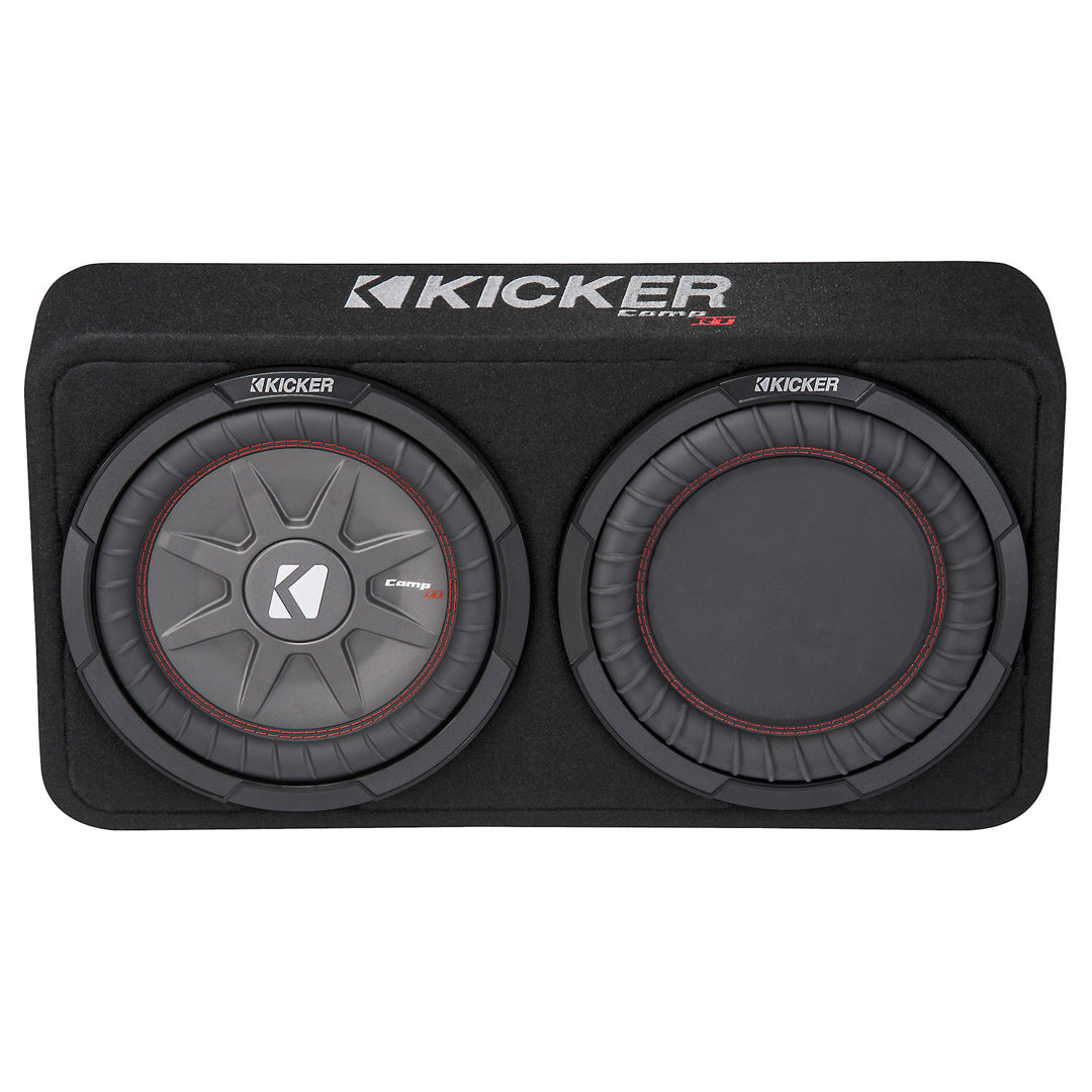 Kicker TCWRT104, CompRT 10" Subwoofer in Thin Profile Enclosure, 4-Ohm, 400W (43TCWRT104)