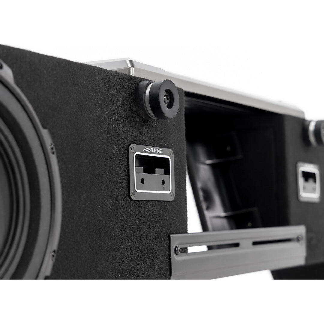 Alpine R2-DB8V-TRK, R Series Dual 8" Loaded Truck Subwoofer Enclosure