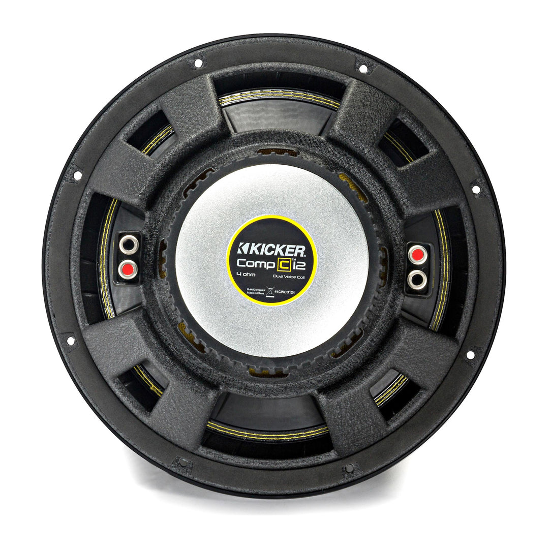Kicker CWCD124, CompC 12" Dual Voice Coil Subwoofer 4-Ohm, 300W (44CWCD124)