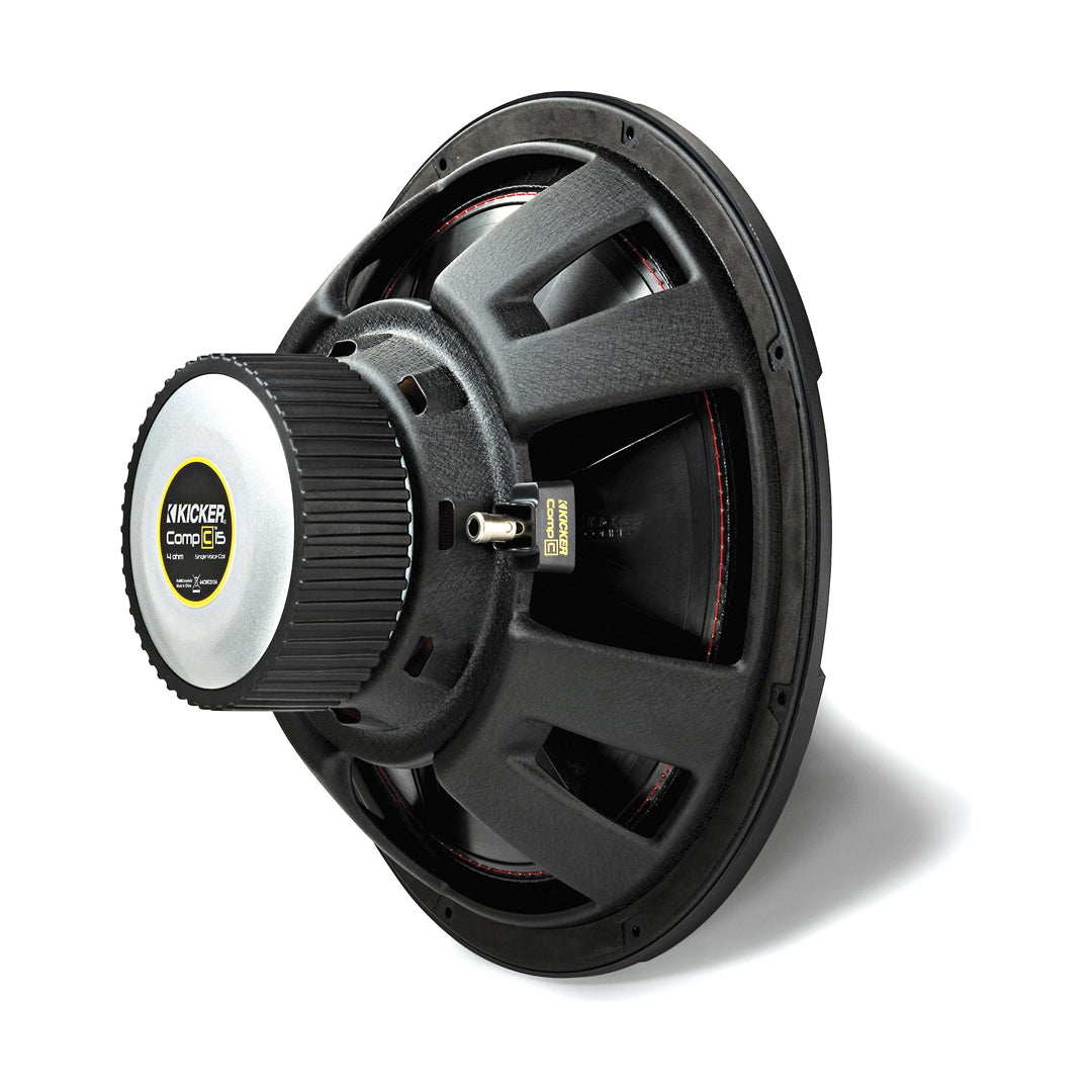 Kicker CWCS154, CompC 15" Single Voice Coil Subwoofer 4-Ohm, 600W (44CWCS154)
