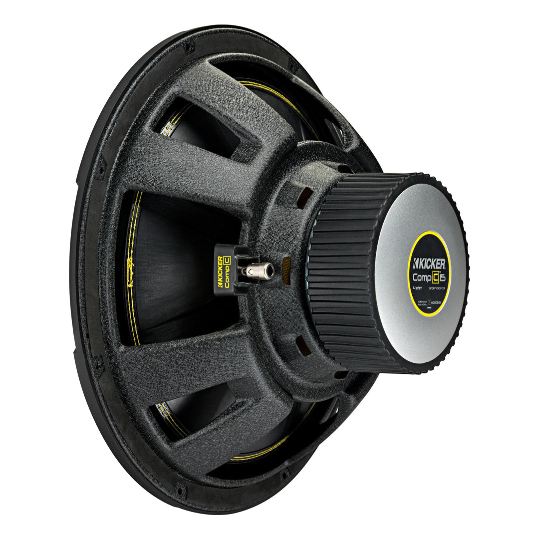 Kicker CWCS154, CompC 15" Single Voice Coil Subwoofer 4-Ohm, 600W (44CWCS154)