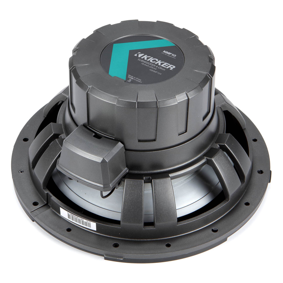 Kicker KMF104, KM Series 10" Weather-Proof Subwoofer for Freeair Applications, 4-Ohm, 250W (45KMF104)