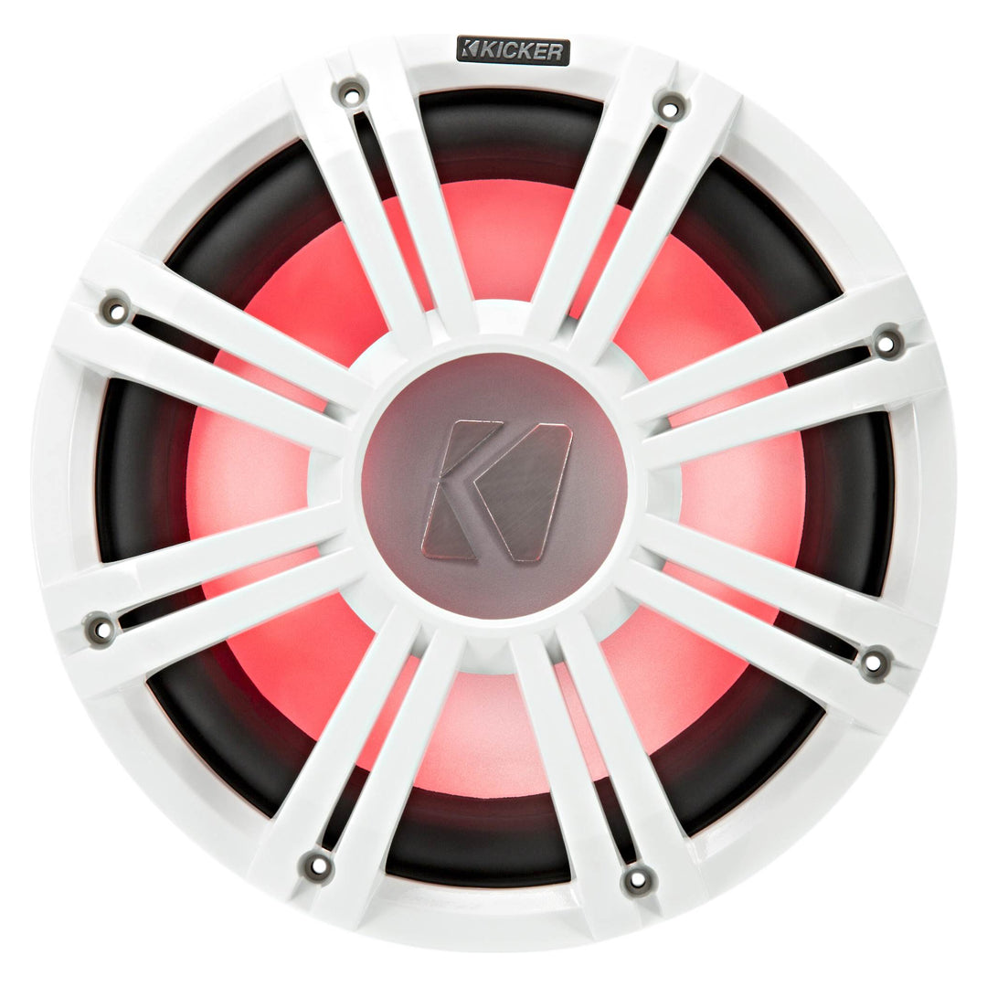 Kicker KMG10W, KMG10 10" Grille for KM10 and KMF10 Subwoofer, LED, White (45KMG10W)