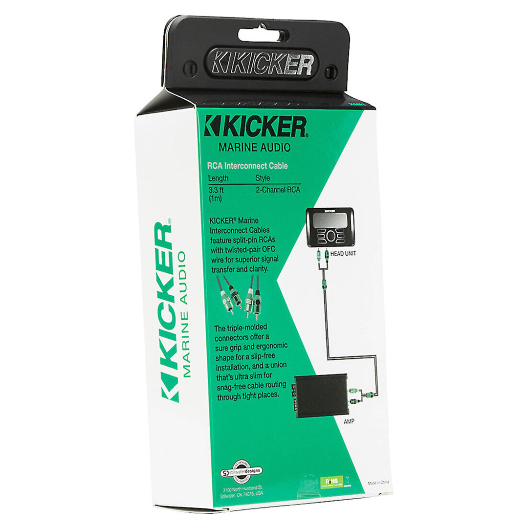 Kicker KMI1, Marine Series 2-Ch RCA Interconnect, 1.0M (47KMI1)