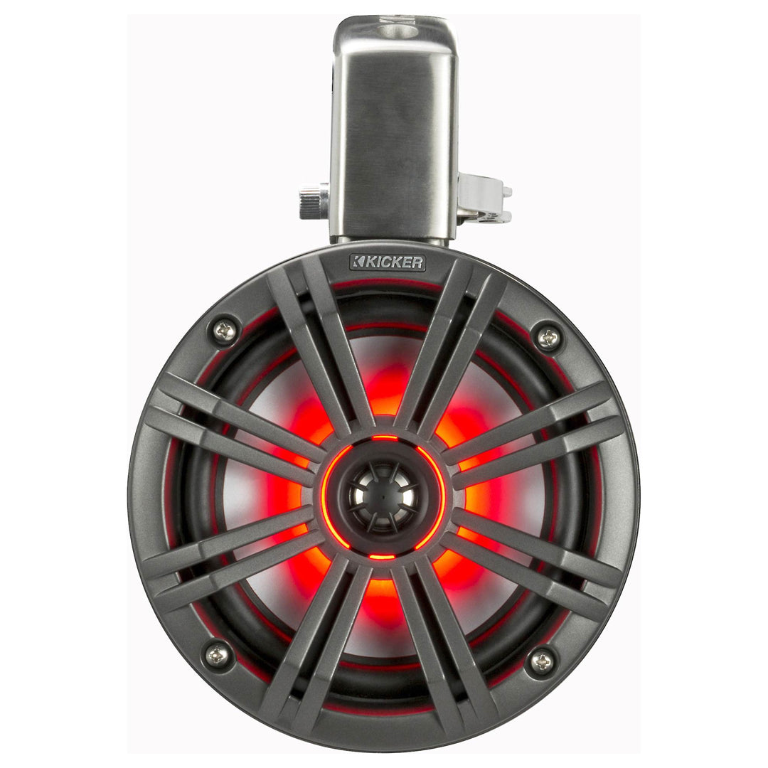 Kicker KMTC65, KMTC65 (165mm) Loaded Marine Cans with 45KM654L speaker pair; charcoal grill on black can (45KMTC65)