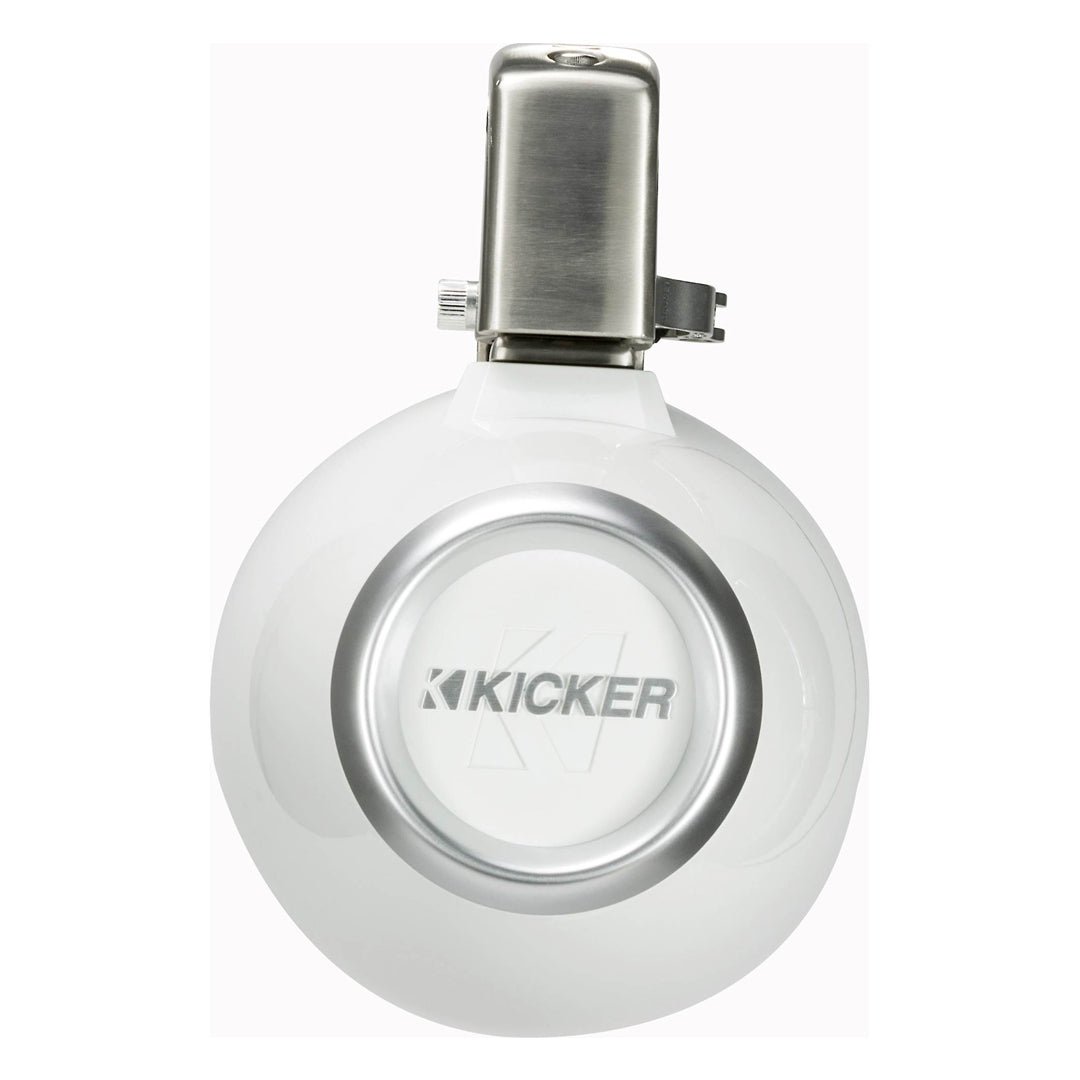 Kicker KMTC65W, KMTC65 (165mm) Loaded Marine Cans with 45KM654L speaker pair; white grill on white can (45KMTC65W)