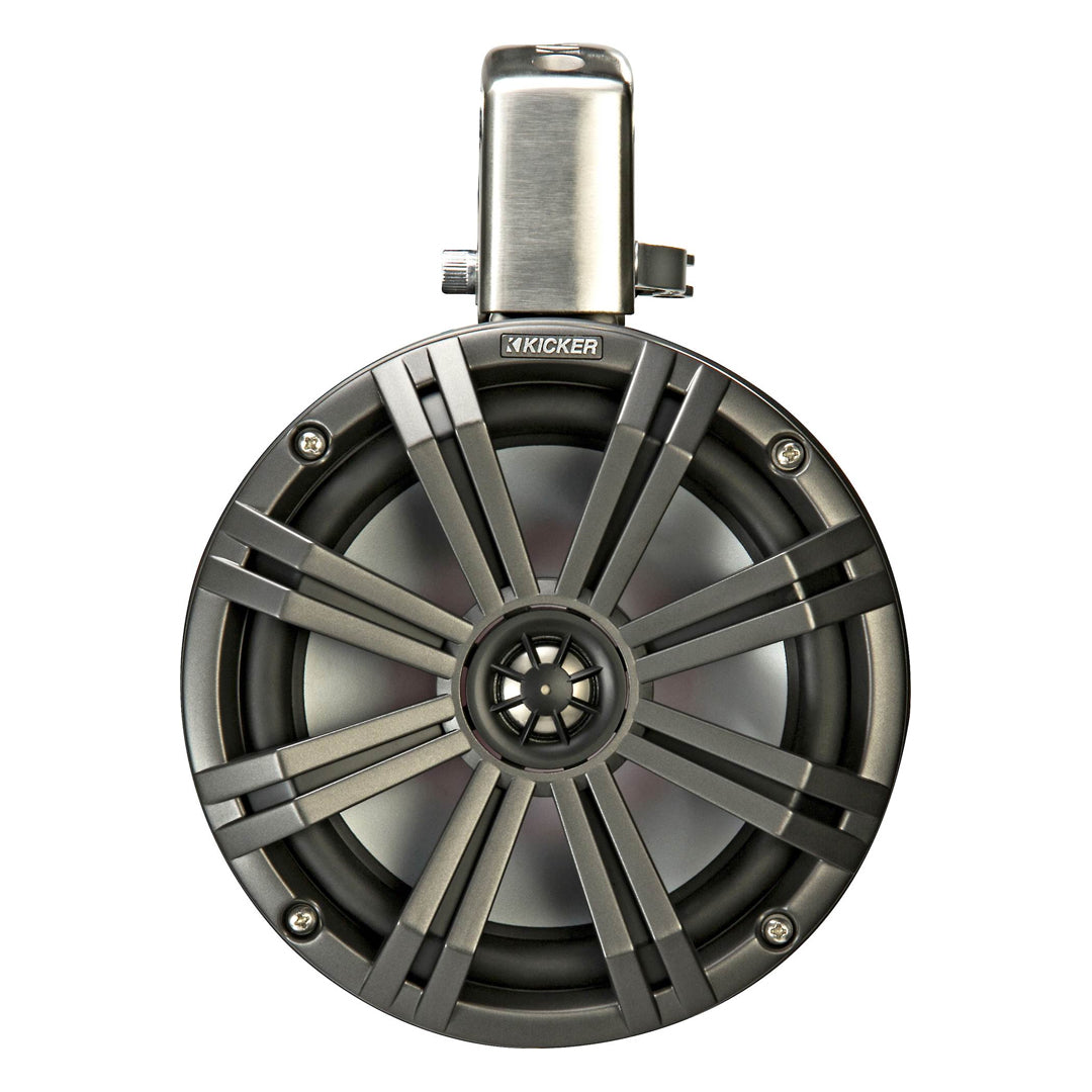 Kicker KMTC8, KMTC (200mm) Loaded Marine Cans with 45KM84L speaker pair; charcoal grill on black can (45KMTC8)