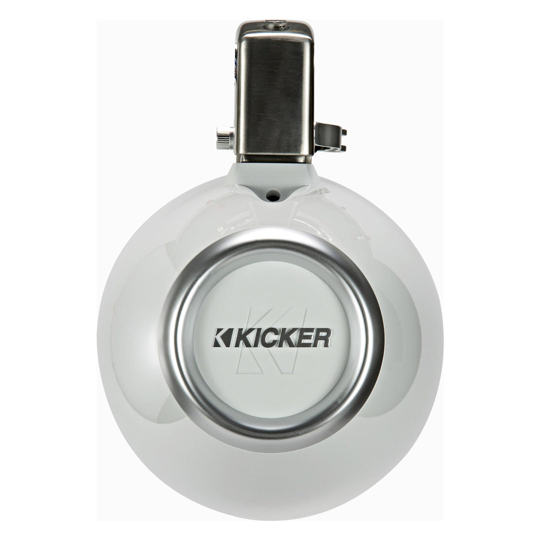 Kicker KMTC8W, KMTC (200mm) Loaded Marine Cans with 45KM84L speaker pair; white grill on white can (45KMTC8W)