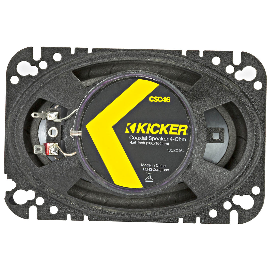 Kicker CSC464, CS Series 4x6" 2 Way Coaxial Car Speakers  (46CSC464)