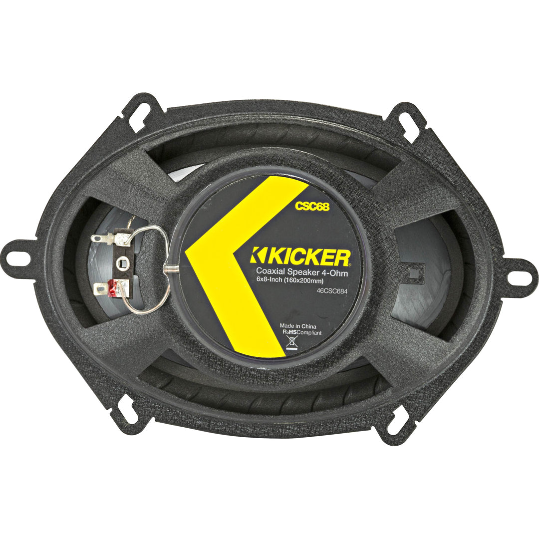 Kicker CSC684, CS Series 6x8" 2 Way Coaxial Car Speakers  (46CSC684)