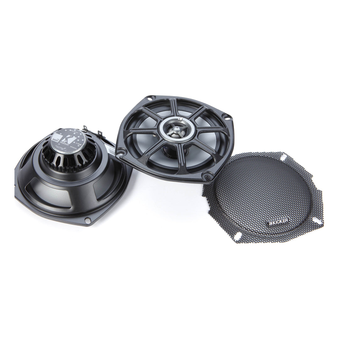 Kicker HDR982, Harly Davidson Road Glide - 1998-2013 Front Speaker/Amp Upgrade Kit (46HDR982)