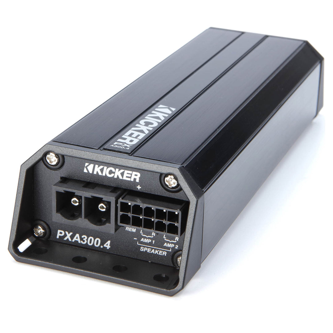 Kicker HDS144, Harley Davidson Audio Kit for Electra, Street, Ultra & Trikles w/ Bat Wing Fairing - 2014 and Newer HD 6.5" Front Speaker/Amp Kit with bat-wing grilles (46HDS144)