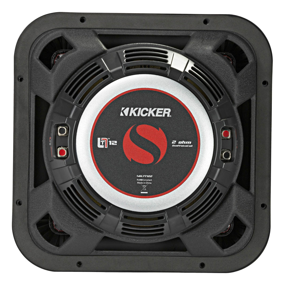 Kicker L7T122, L7T 12" Dual Voice Coil Subwoofer 2-Ohm, 600W (46L7T122)