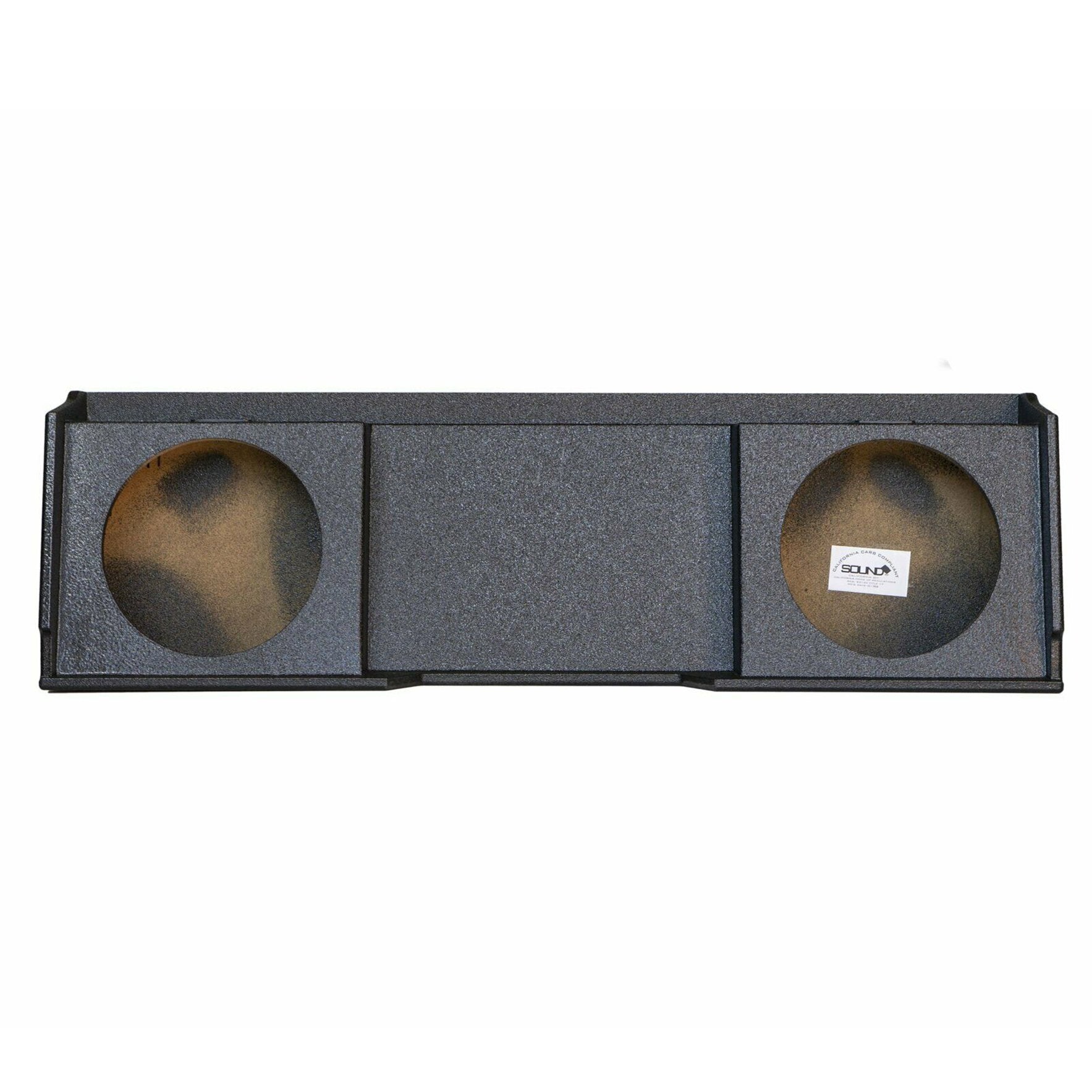 SoundBox Chevy Silverado /GMC Sierra Extended Cab 1999-2006 Dual 12" Downfire Subwoofer Enclosure, BedLiner Finish