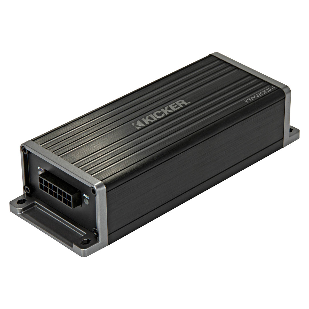 Kicker KEY2004, KEY 4 Channel Full-Range Smart Amplifier w Start/ Stop capability, RoHS Compliant (47KEY2004)
