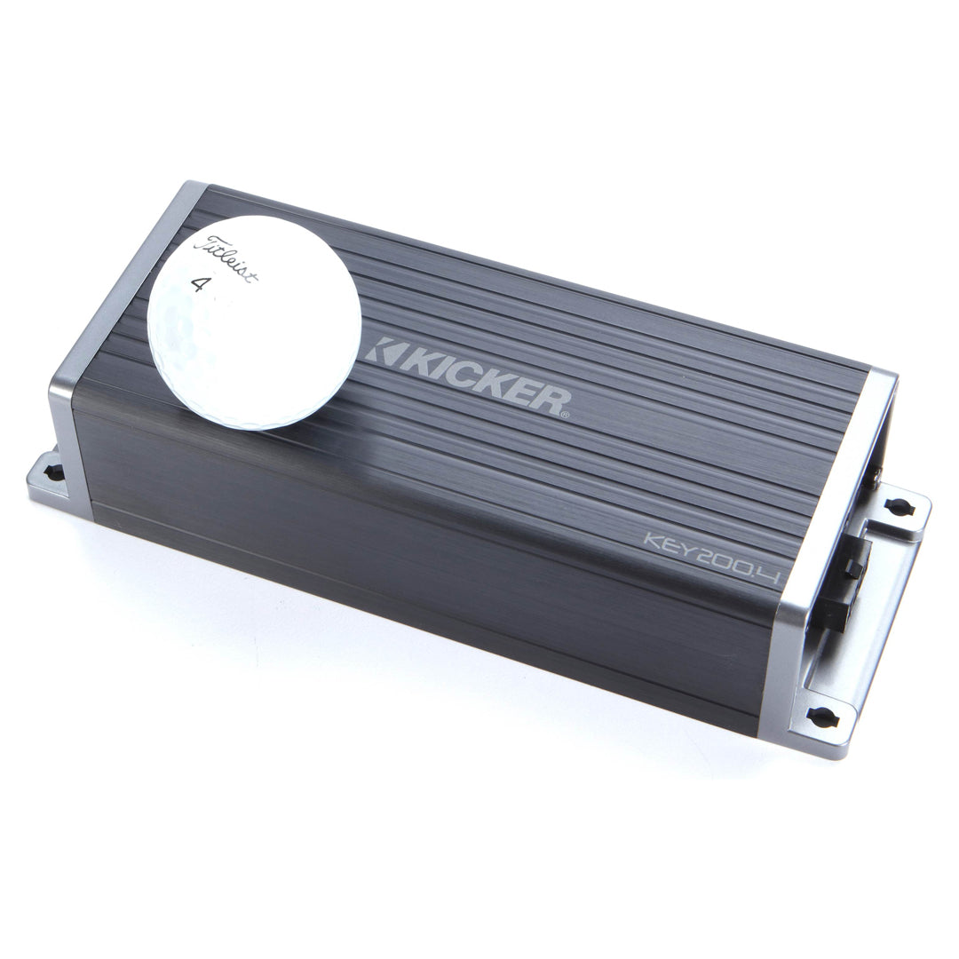 Kicker KEY2004, KEY 4 Channel Full-Range Smart Amplifier w Start/ Stop capability, RoHS Compliant (47KEY2004)