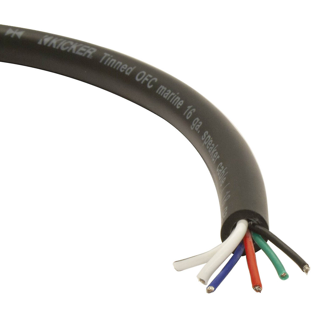 Kicker KMWRGB150, Marine 16 ga Speaker Wire + Marine 18ga RGB Wire, 150ft (46KMWRGB150)