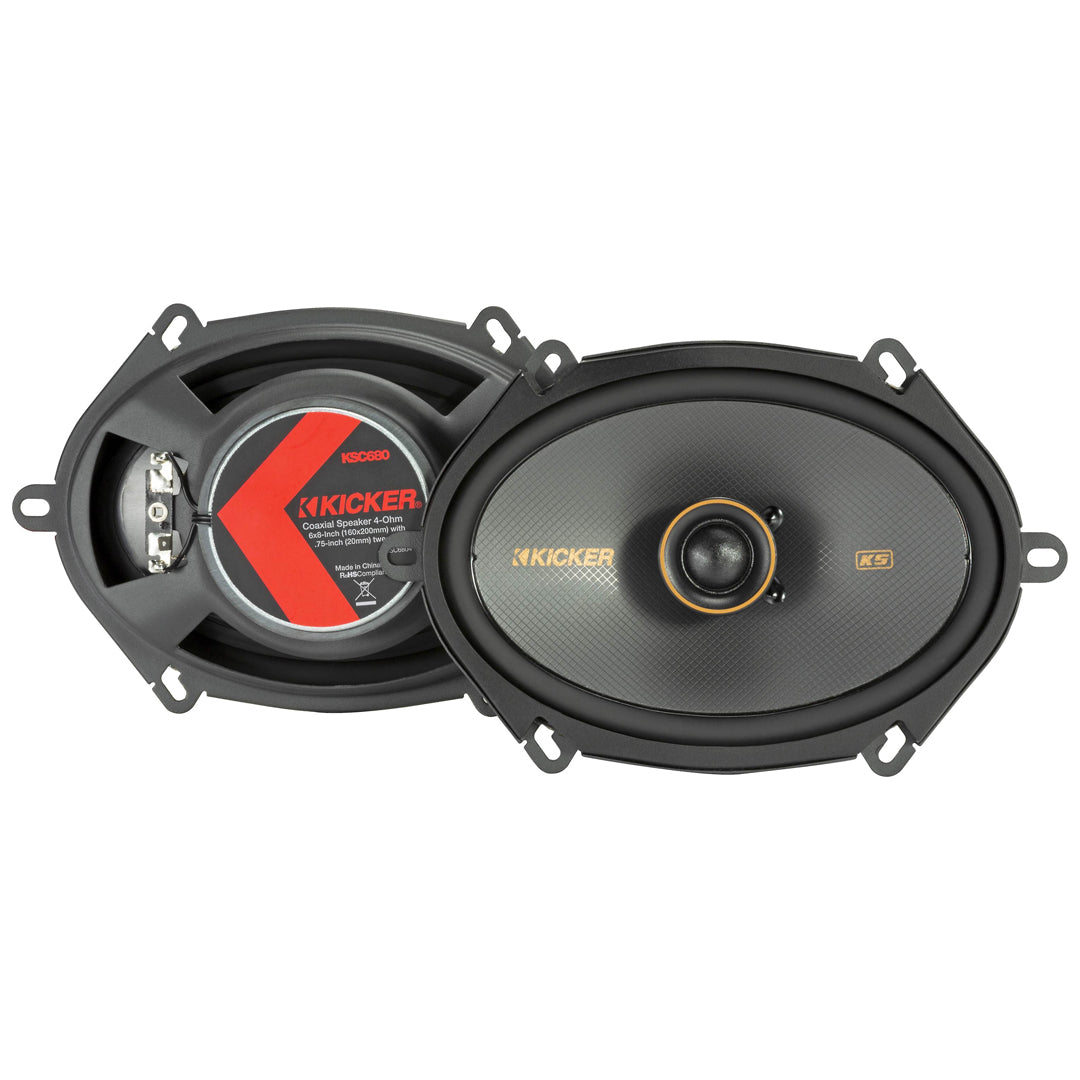 Kicker KSC6804, KS Series 6x8" Coaxial Speakers (47KSC6804)