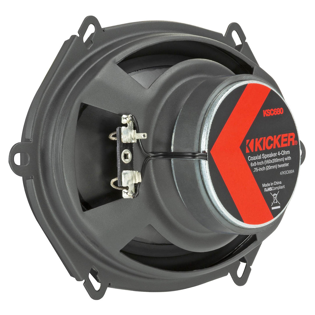 Kicker KSC6804, KS Series 6x8" Coaxial Speakers (47KSC6804)