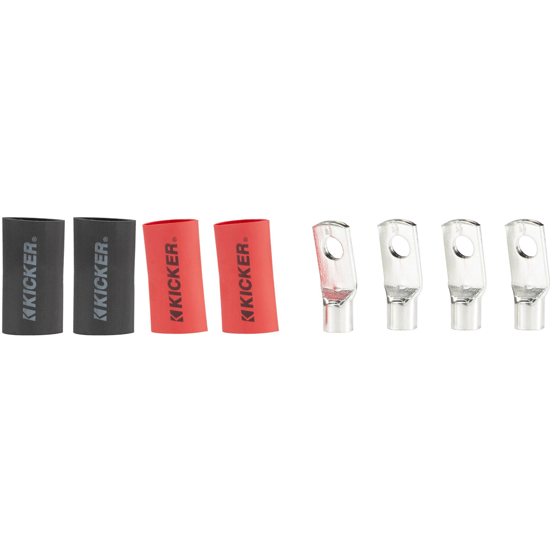 Kicker RT4, Nickel Plated 4AWG 5/16' Ring Terminal 4 Pack (47RT4)