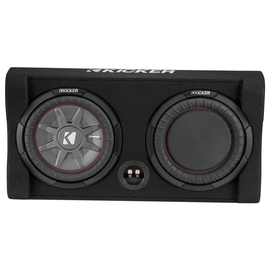 Kicker TRTP102, TRTP 10" Thin Down Firing Subwoofer and Passive Radiator Enclosure, 2-Ohm (47TRTP102)