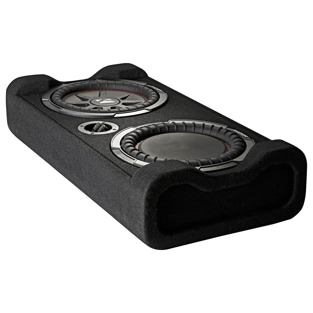 Kicker TRTP102, TRTP 10" Thin Down Firing Subwoofer and Passive Radiator Enclosure, 2-Ohm (47TRTP102)