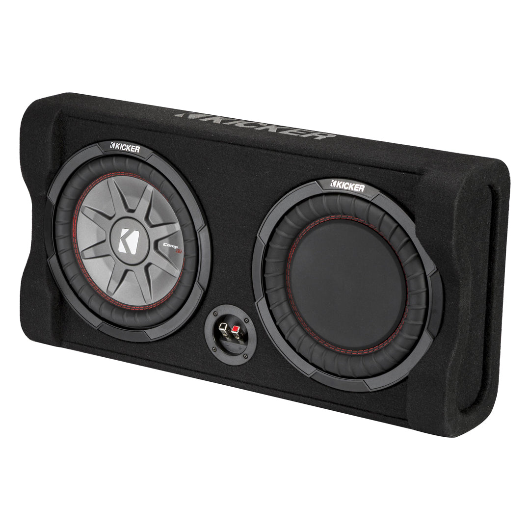 Kicker TRTP102, TRTP 10" Thin Down Firing Subwoofer and Passive Radiator Enclosure, 2-Ohm (47TRTP102)