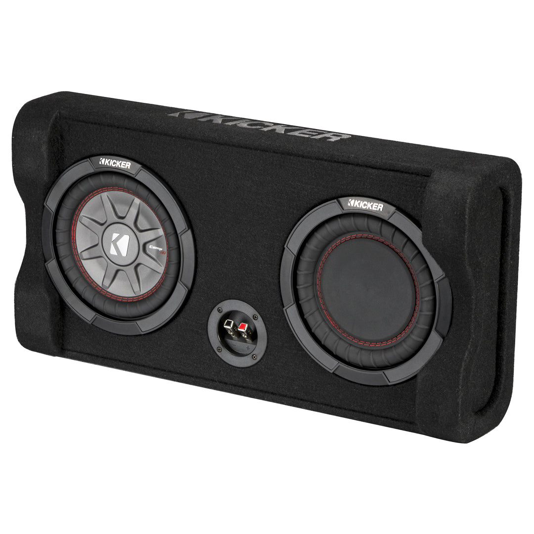 Kicker TRTP82, TRTP 8" Thin Down Firing Subwoofer and Passive Radiator Enclosure, 2-Ohm (47TRTP82)