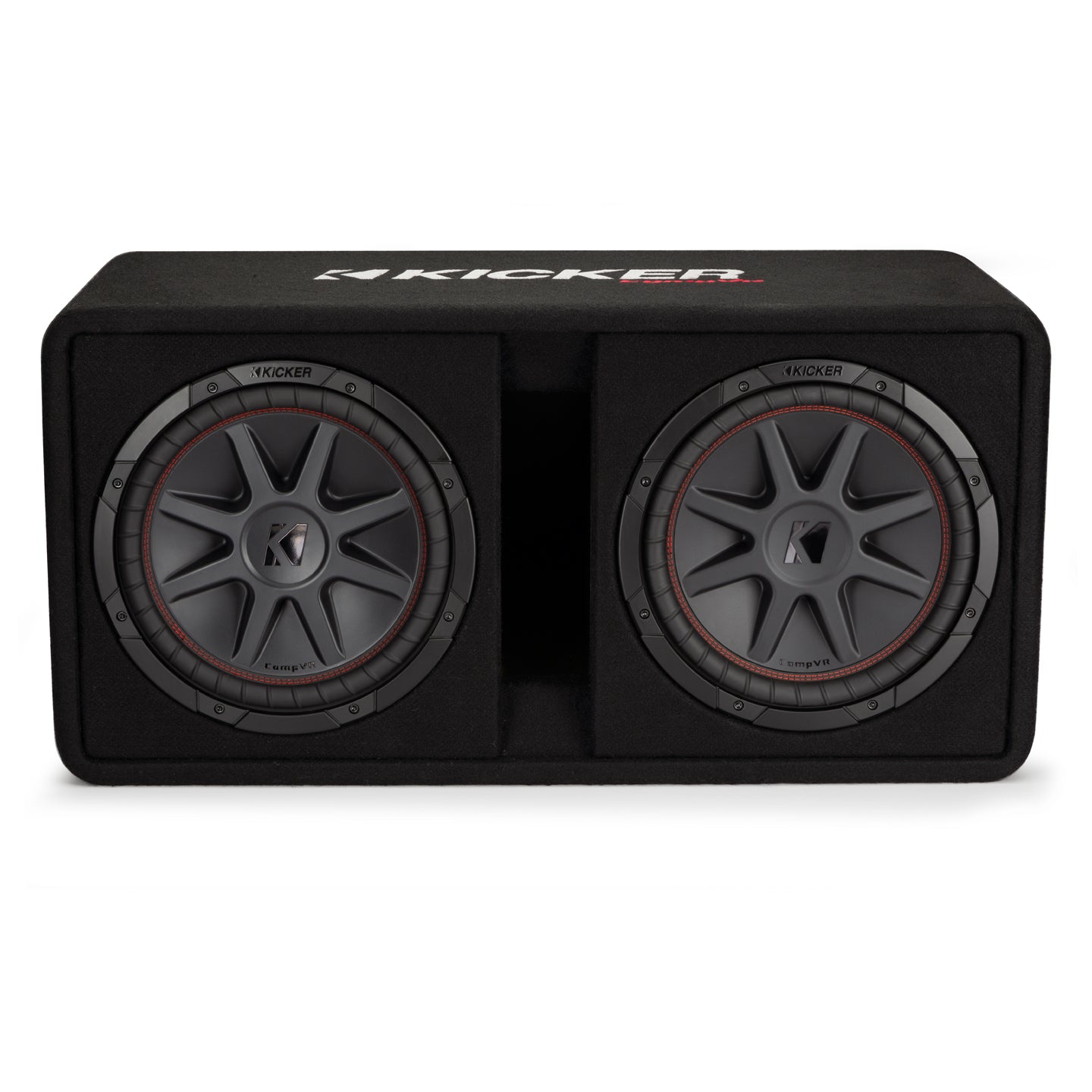 Kicker DCVR12, CompVR 12" 2-Ohm Dual Vented Loaded Subwoofer Enclosure (48DCVR122)