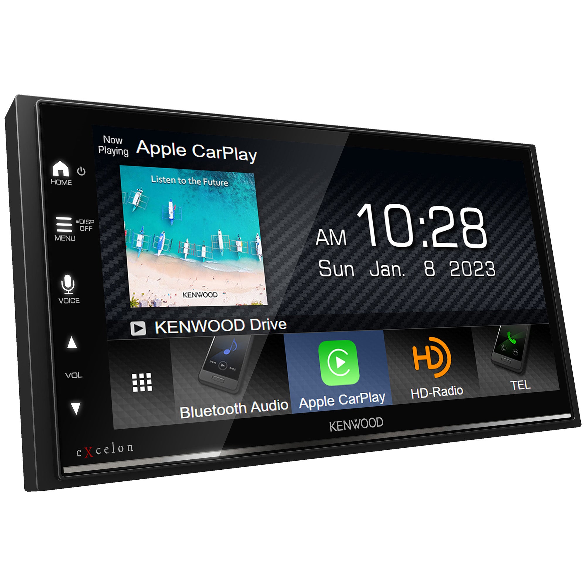 Kenwood DMX709S, eXcelon 6.8" Double DIN Multimedia Receiver w/ CarPlay & Android Auto (Does Not Play CDs)