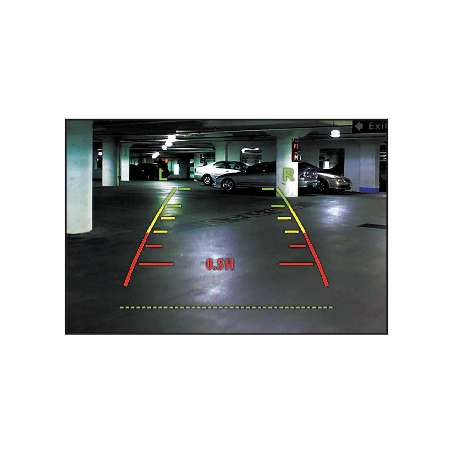 Power Acoustik LP-4CS, License Plate Frame Camera, Night vision, Back-up Sensors