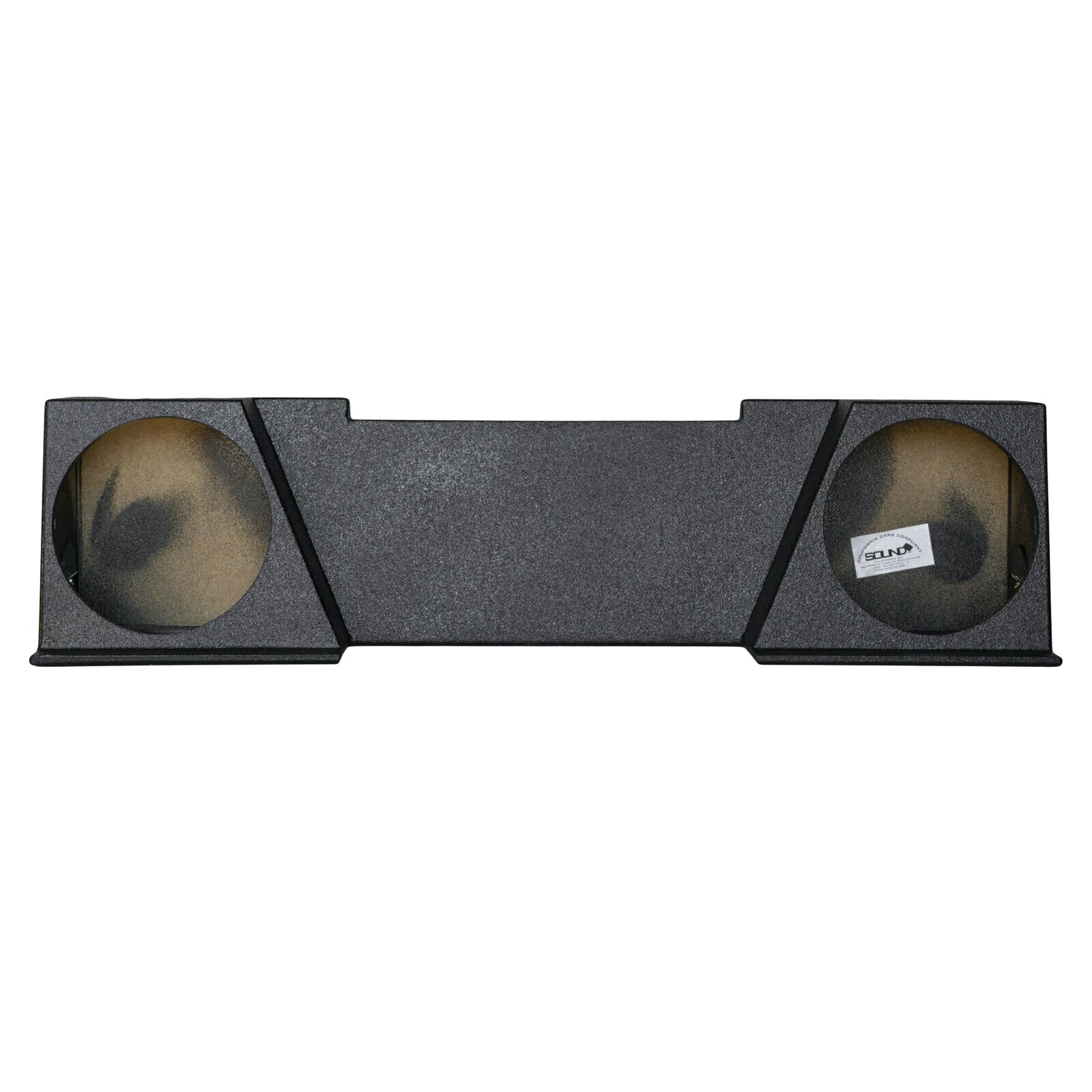 SoundBox Chevy Silverado /GMC Sierra Extended Cab 2008-2013 Dual 12" Downfire Subwoofer Enclosure, BedLiner Finish
