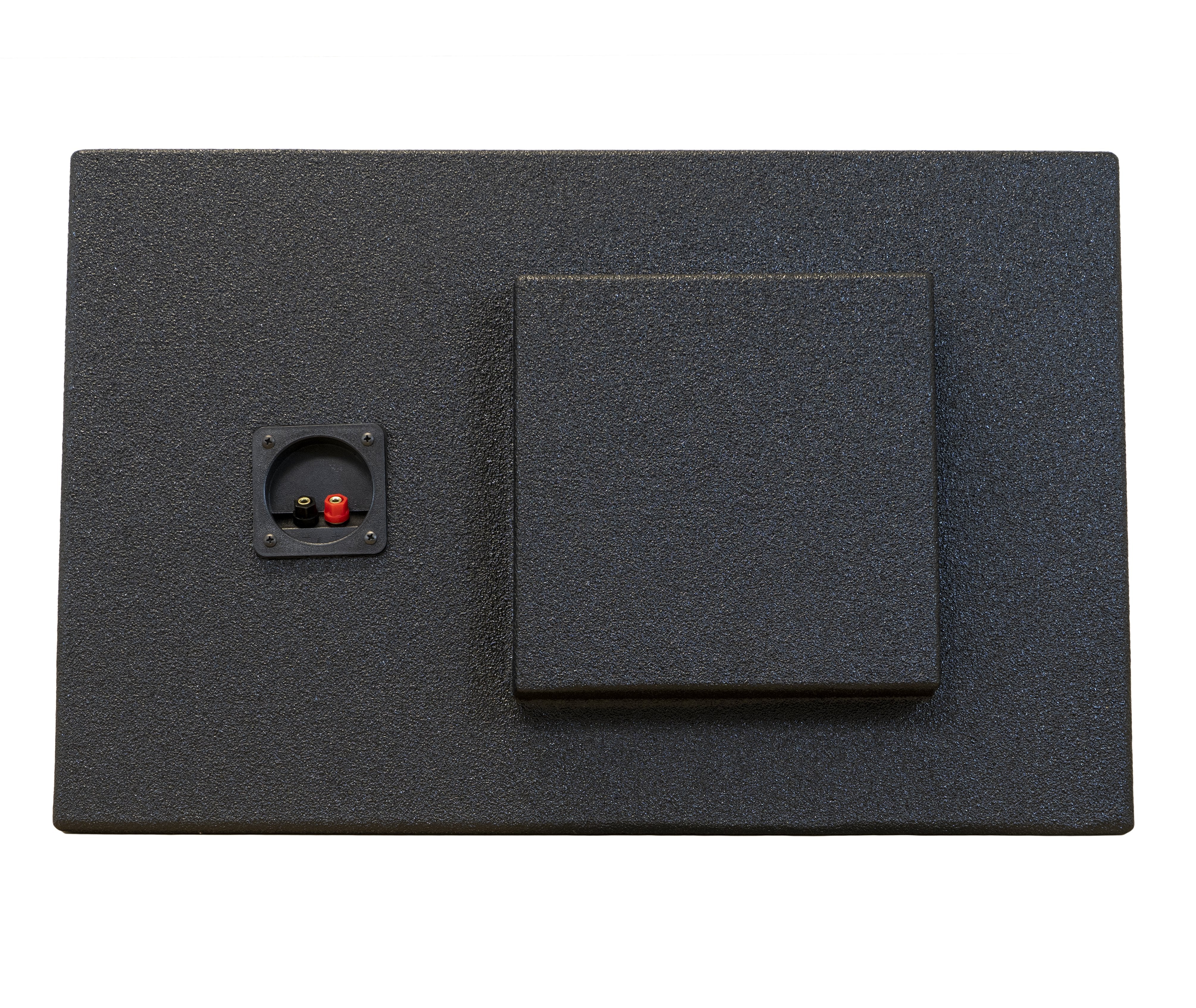 SoundBox Chevy Silverado/ GMC Sierra Crew Cab 2008-2013 Single 10" Downfire Subwoofer Enclosure, BedLiner Finish