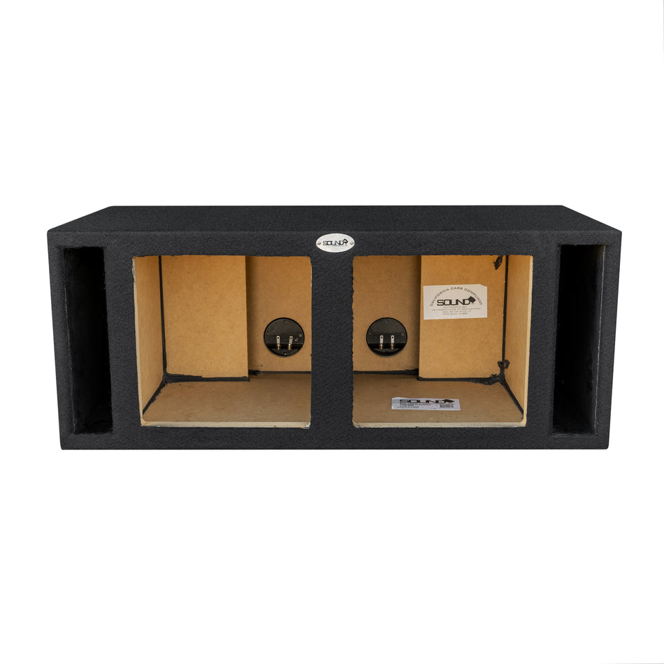 SoundBox E Series Dual 12" Vented Side Port Subwoofer Enclosure, Square