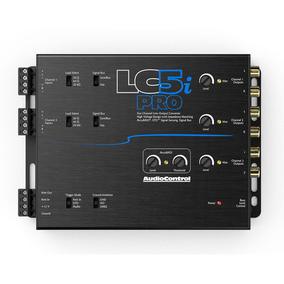 AudioControl LC5i Pro, 5 CH Line Out Converter w/ AccuBass & ACR-1 Dash Remote