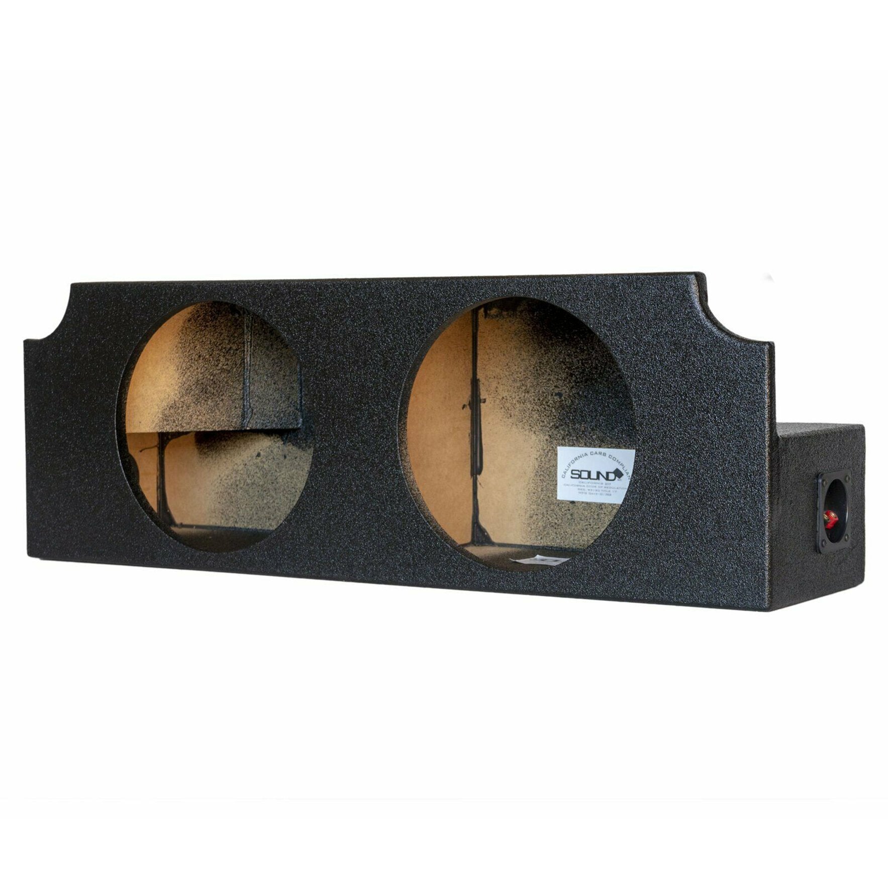 SoundBox Nissan 370Z 2009-2013 Dual 12" Rearfire Subwoofer Enclosure, BedLiner Finish