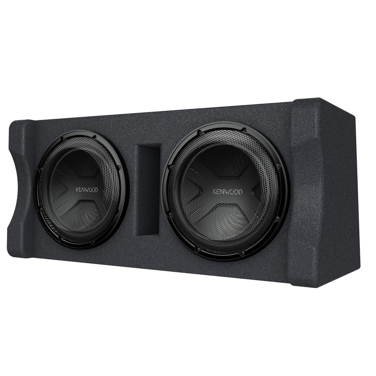 Kenwood P-W3021D, Dual 12" Vented Loaded Subwoofer Enclosure - 600W RMS