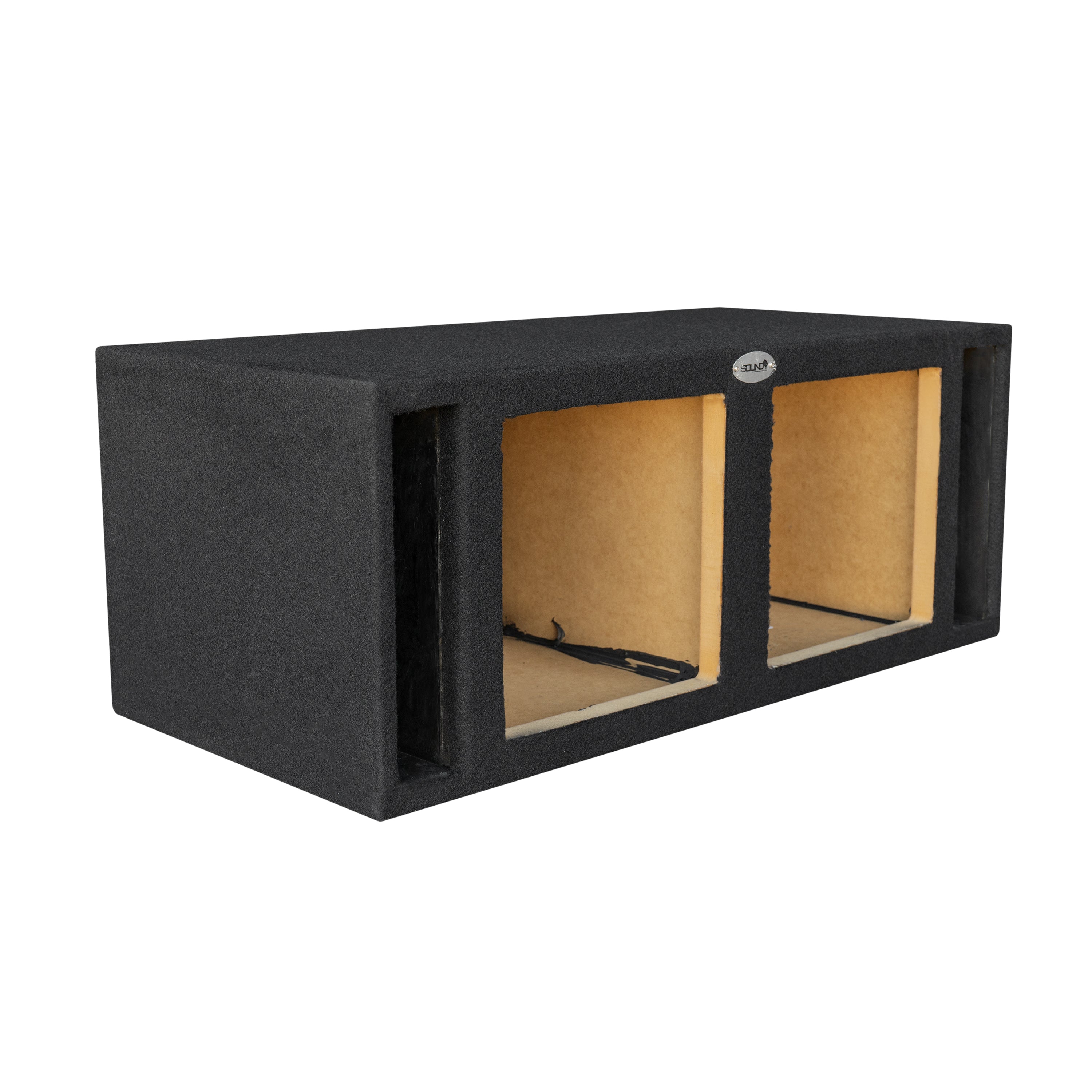 SoundBox E Series Dual 12" Vented Side Port Subwoofer Enclosure, Square