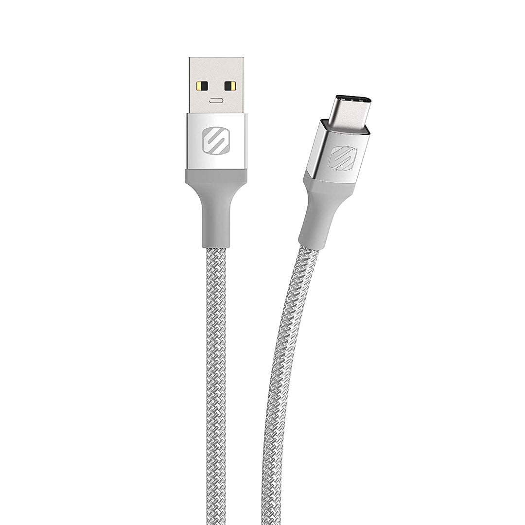 Scosche CAB10SR, Strikeline USB To Type-C Sync Braided Charging Cable, 10FT