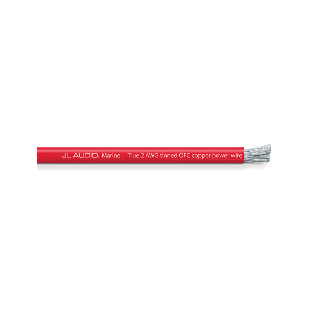 JL Audio XM-RPW2-50, 2 Gauge Red Oxygen Free Cooper Marine Power Wire, 50 Feet