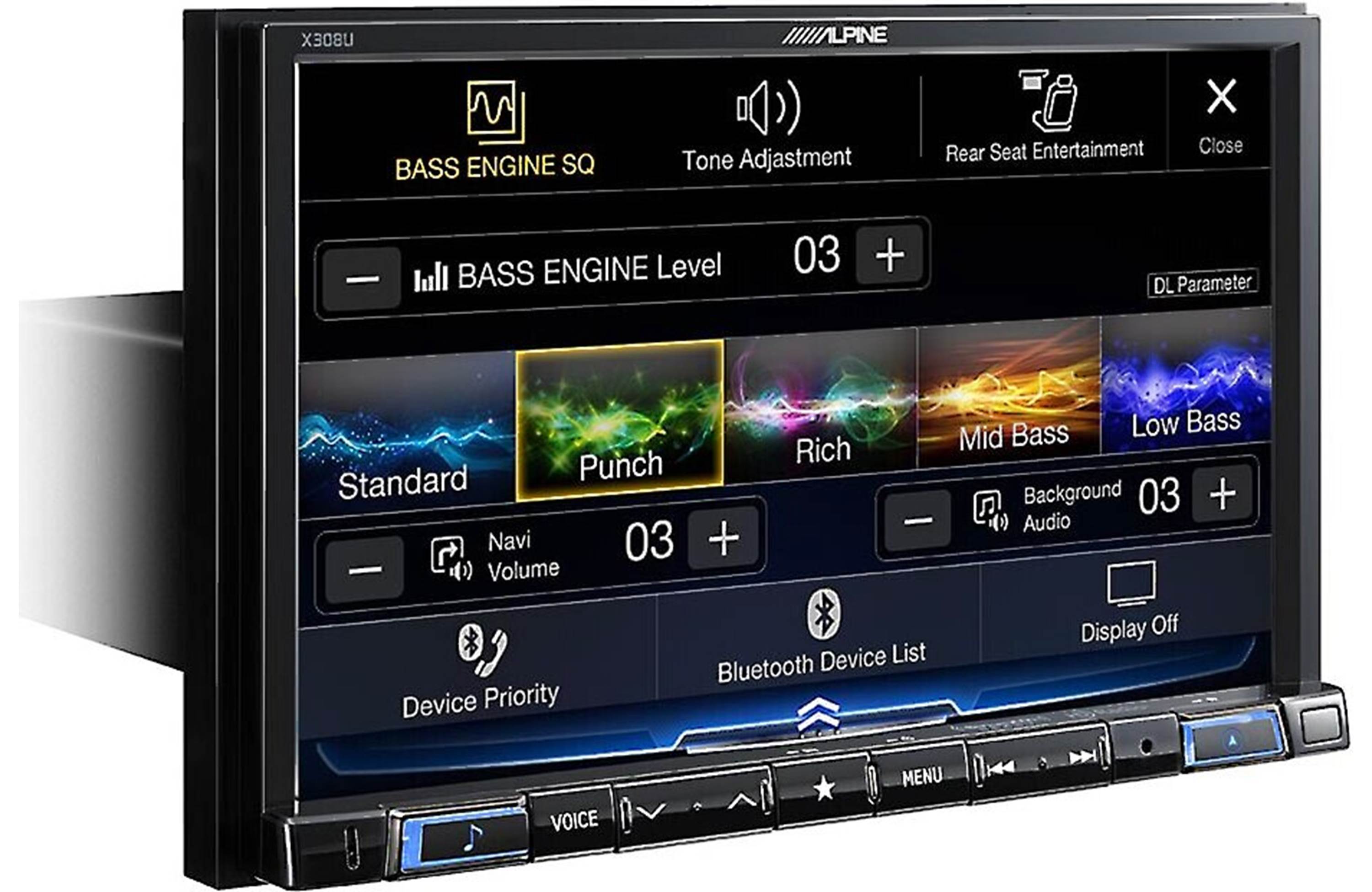 Alpine X308U, 8" Mech-less Navigation Receiver w/ CarPlay & Android Auto (OB)