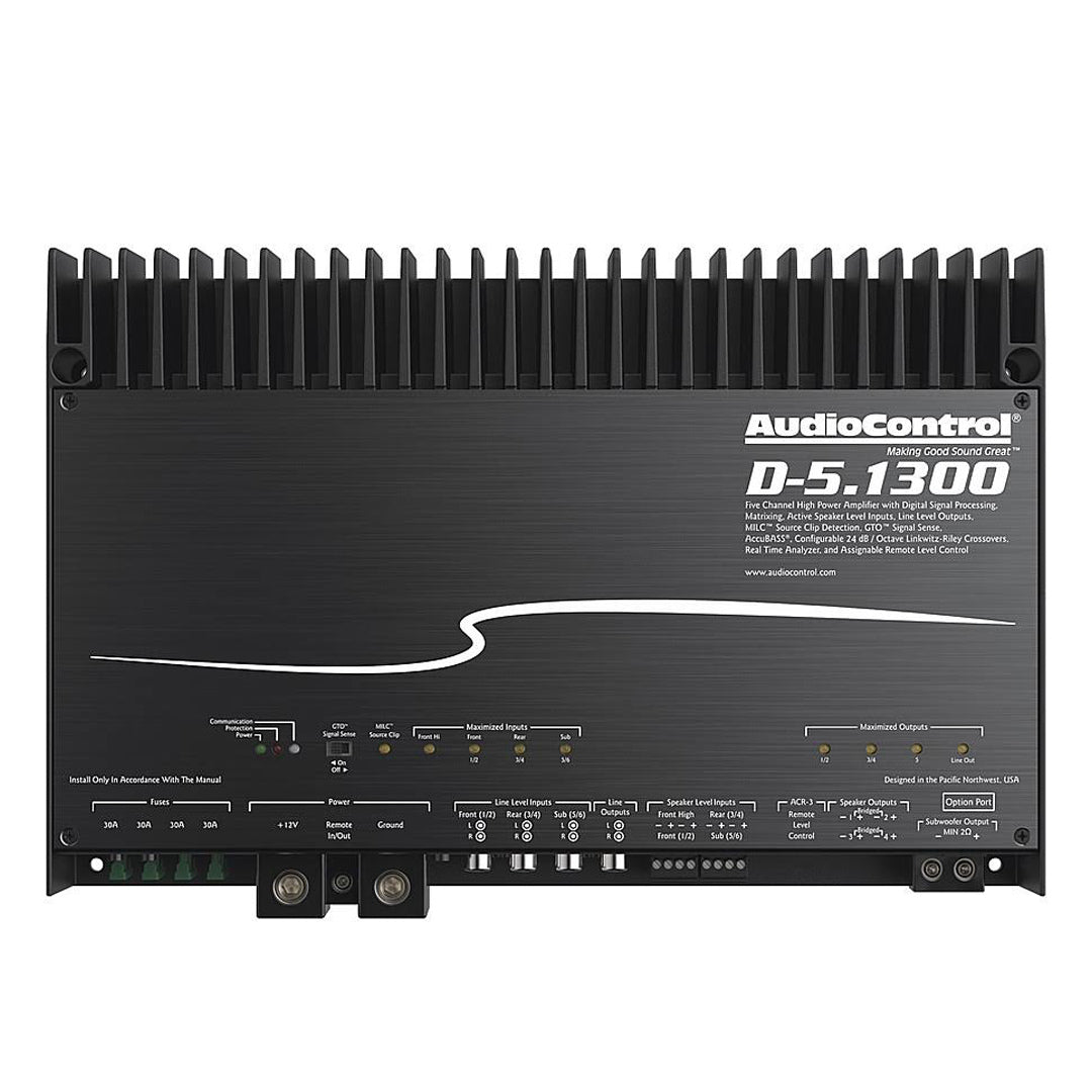 AudioControl D-5.1300, Matrix DSP Class D 5 Channel Car Amplifier w/ DSP
