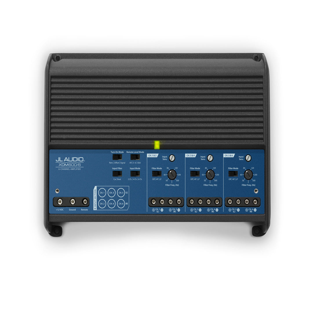 JL Audio XDM600/6, XDM Series Class D 6 Channel System Amplifier - 600 Watts RMS