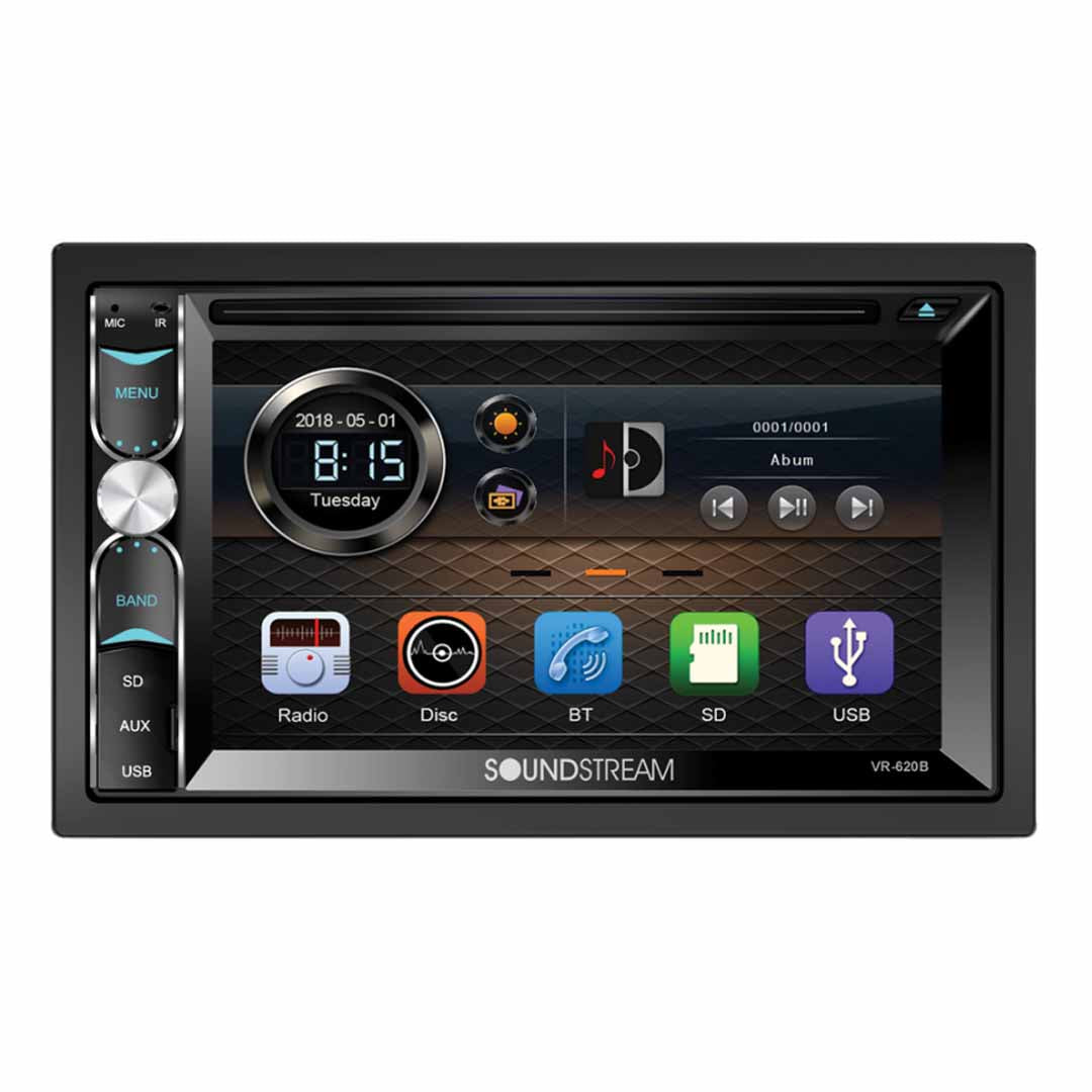 Soundstream VR-620HB, 2-DIN Source Unit w/ Phonelink, Bluetooth & 6.2" LCD