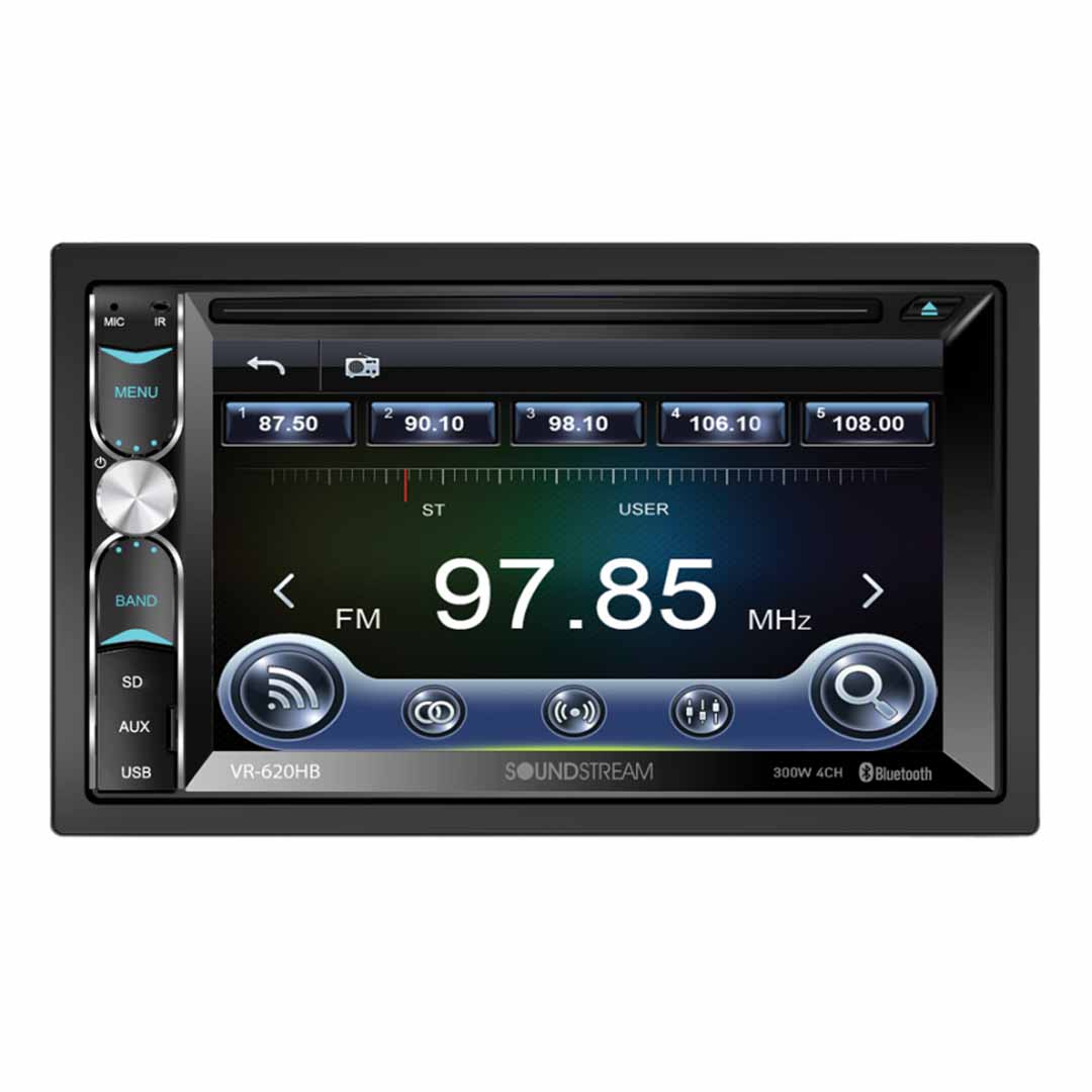 Soundstream VR-620HB, 2-DIN Source Unit w/ Phonelink, Bluetooth & 6.2" LCD