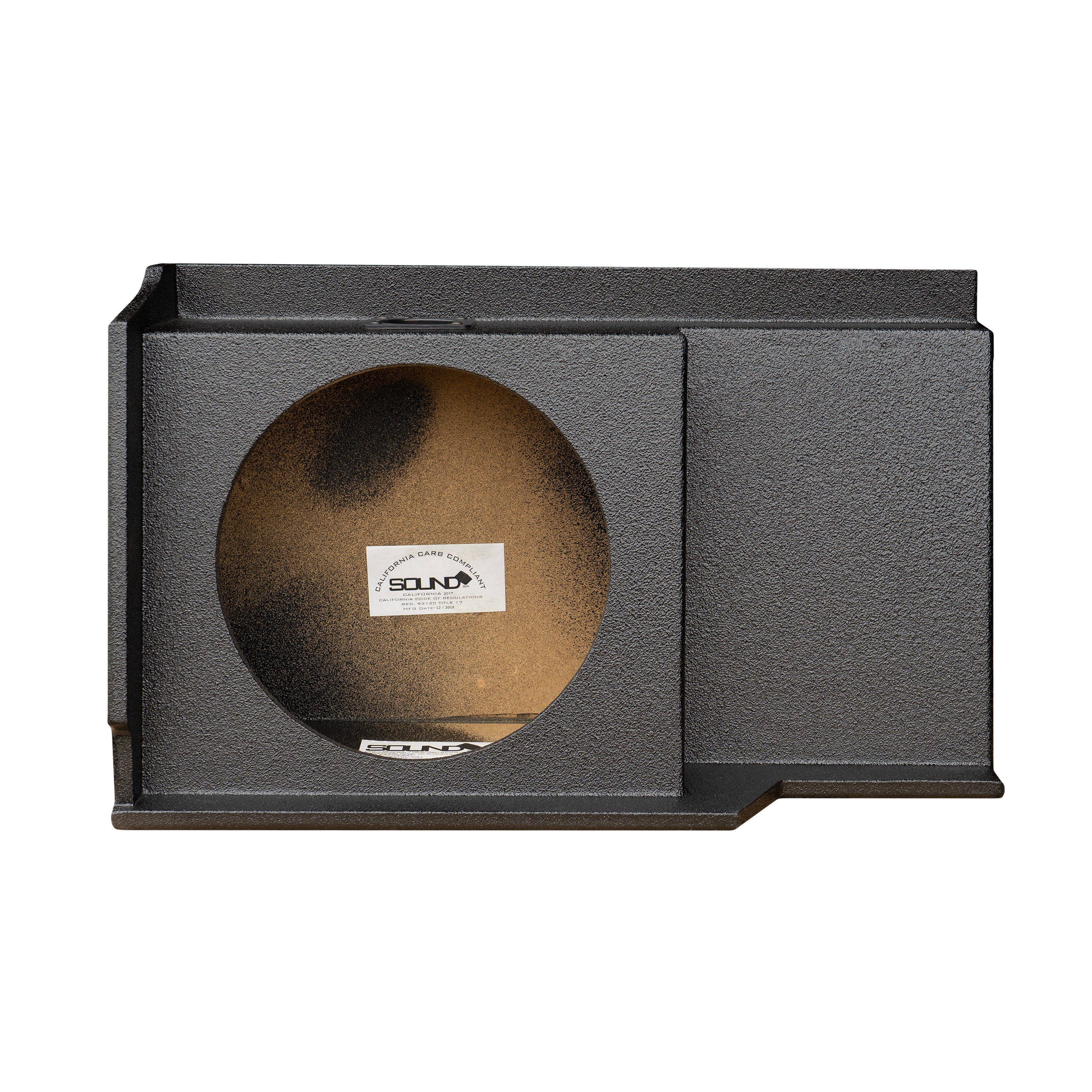 SoundBox Chevy/ GMC Extended Cab 1999-2006 Single 12" Downfire Subwoofer Enclosure, BedLiner Finish