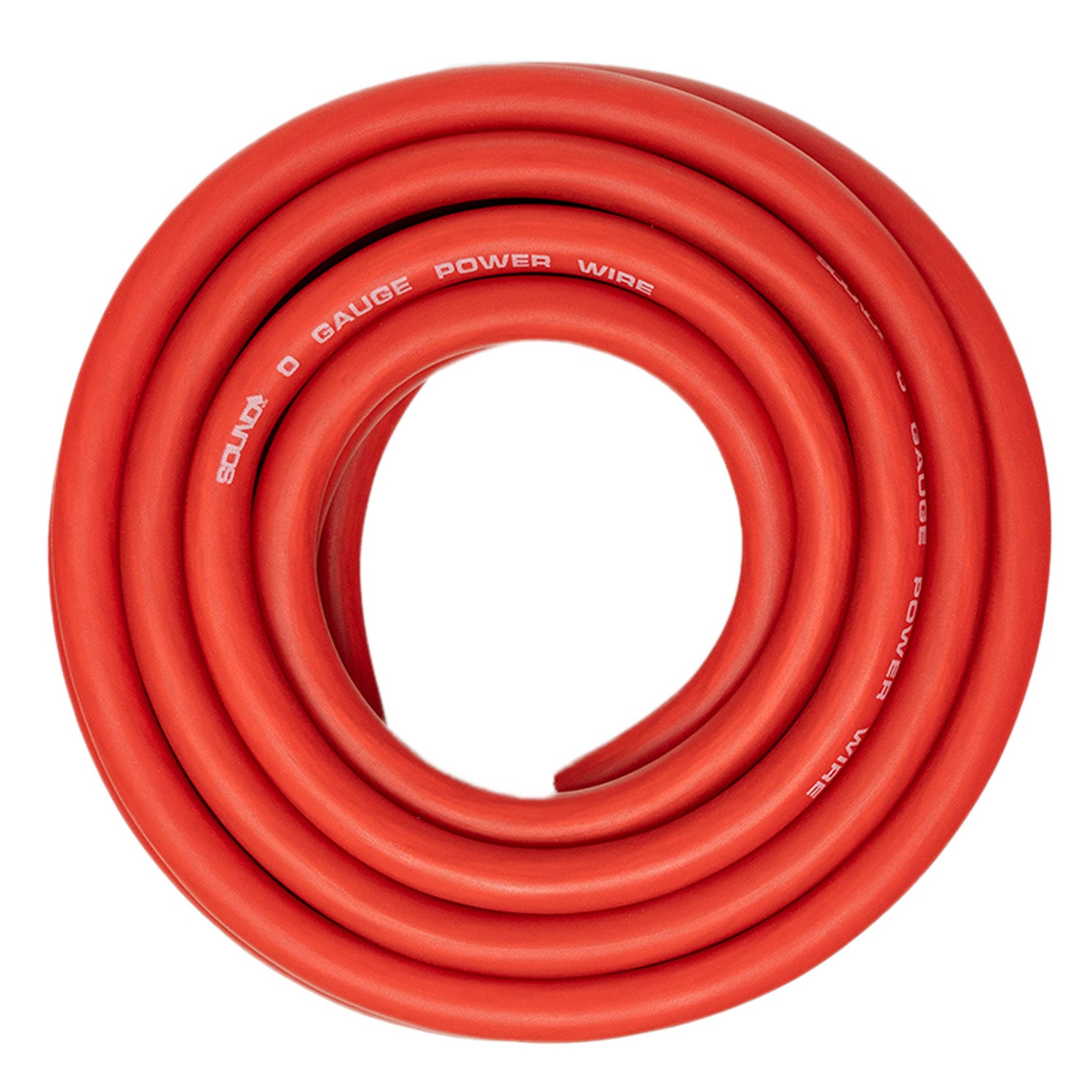 SoundBox CW0-25R, 0 Gauge 25' CCA Amplifier Power / Ground Wire Roll, Red