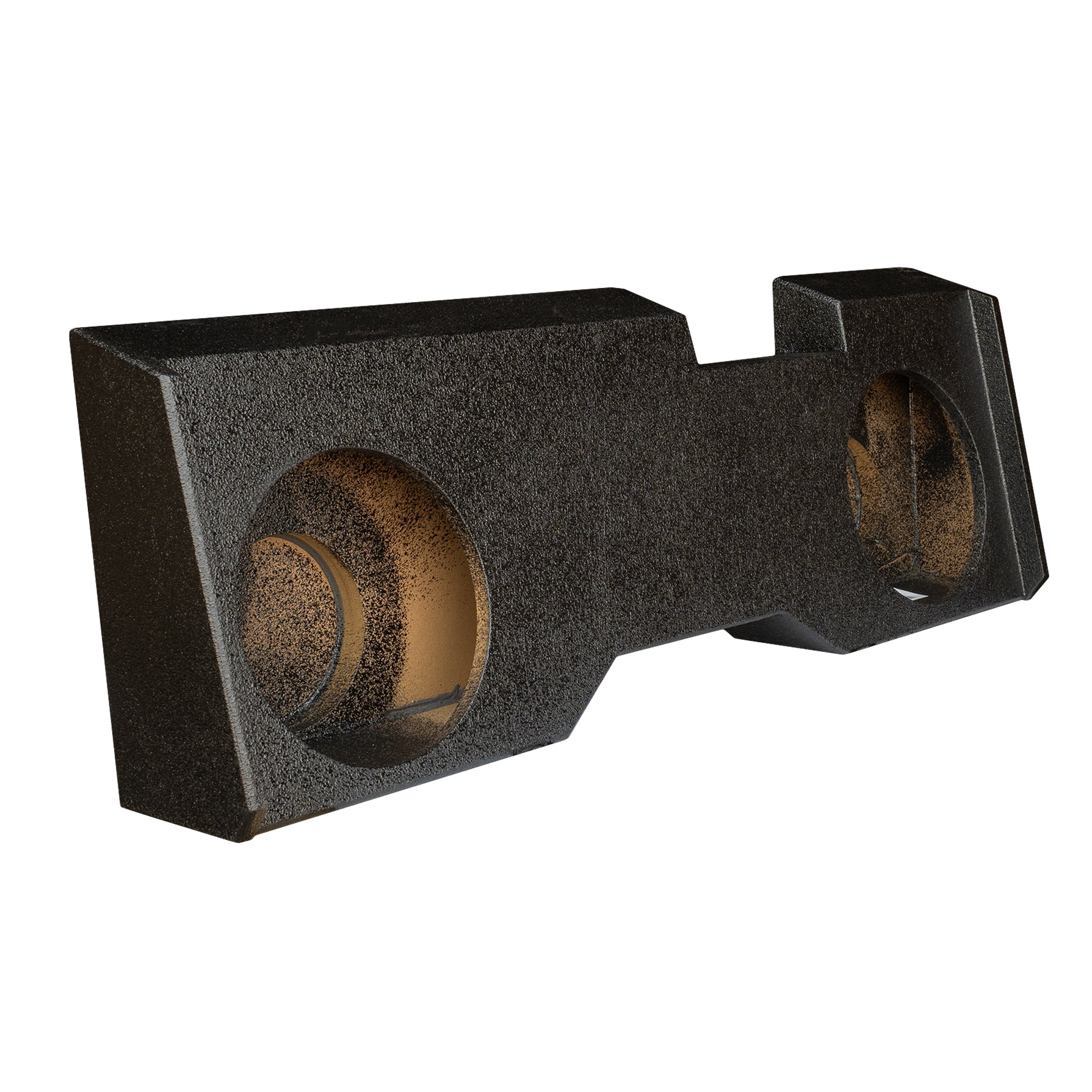 SoundBox Chevy Silverado/ GMC Sierra Crew Cab 2014-2018 Dual 12" Downfire Subwoofer Enclosure, BedLiner Finish